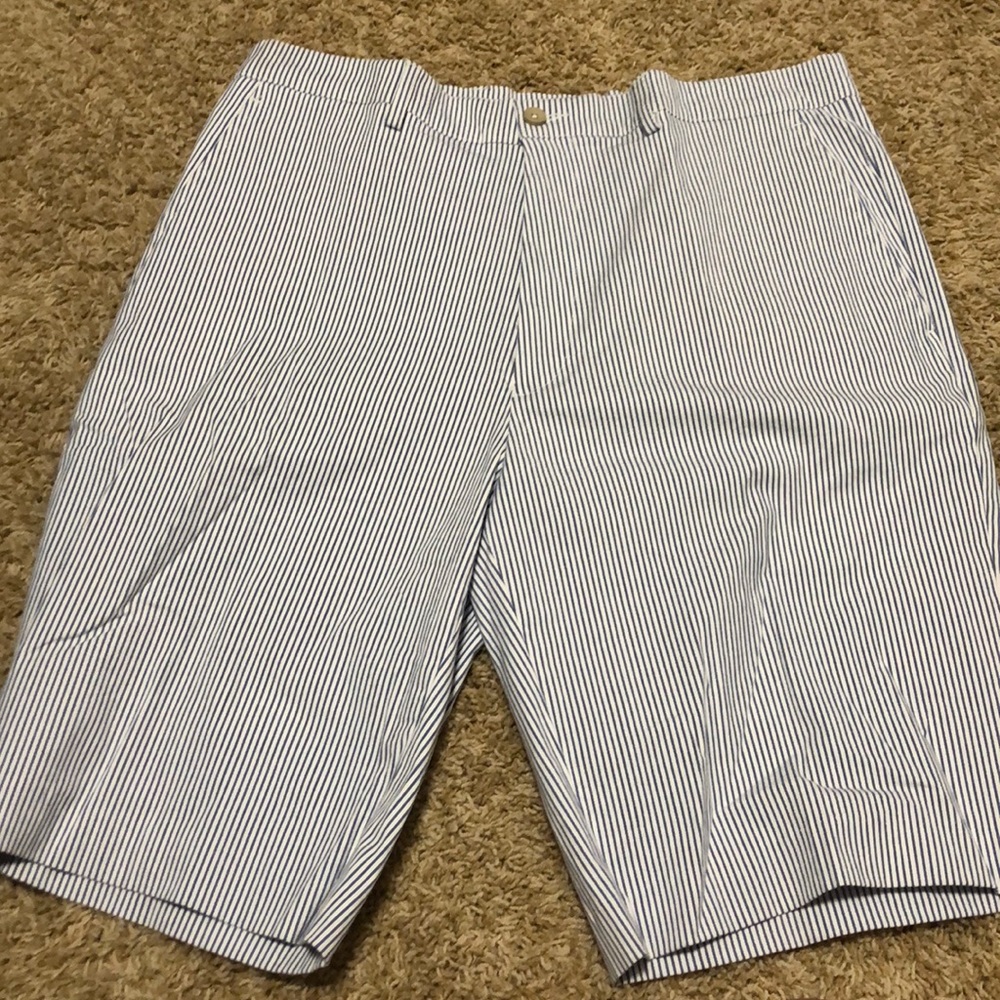 Size 34W Blue/White shorts